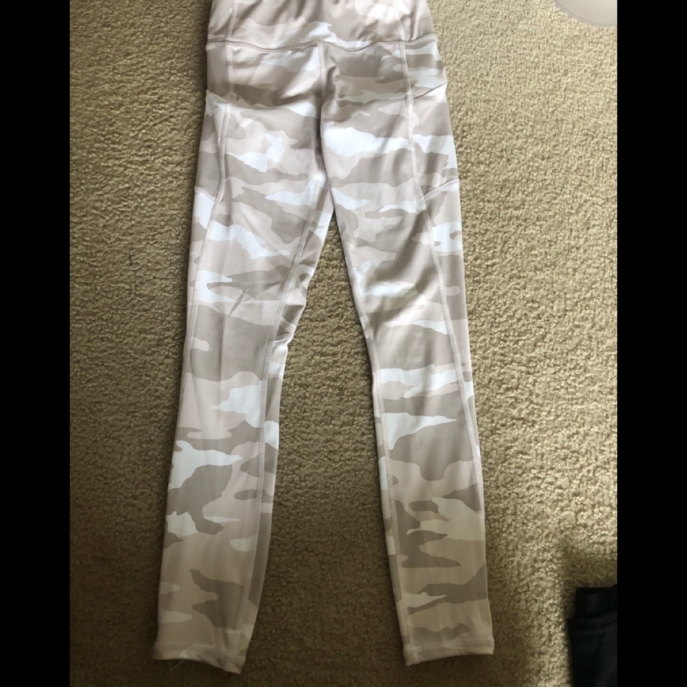 brand new without tag athleta white camo leggings